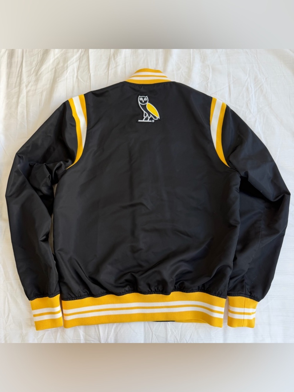 OVO varsity jacket- black embroided baseball jacket - Picture 7 of 11